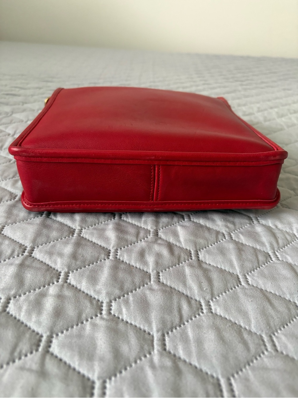 Coach Red Leather Crossbody Satchel - Picture 6 of 13